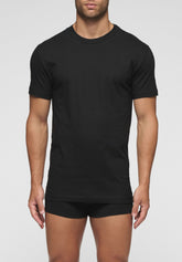 T-Shirt Girocollo 1306 in Cotone Natural Comfort - Nero - Nero | Cagi