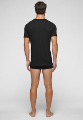 T-Shirt Girocollo 1306 in Cotone Natural Comfort - Nero - Nero | Cagi