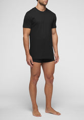 T-Shirt Girocollo 1306 in Cotone Natural Comfort - Nero - Nero | Cagi
