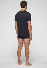 T-Shirt Girocollo 1306 in Cotone Natural Comfort - Blu - Blu | Cagi