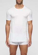 T-shirt Girocollo 1318 in Cotone Filo di Scozia Privilegio - Bianco - Bianco | Cagi