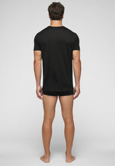 T-shirt Girocollo 1318 in Cotone Filo di Scozia Privilegio - Nero - Nero | Cagi