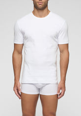 T-Shirt Girocollo in Caldo Cotone Inverno Soft Line - Bianco - Bianco | Cagi