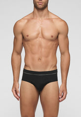 Slip in Cotone Elasticizzato In Action - Nero - Nero | Cagi