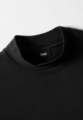 Maglia Lupetto Manica Lunga in Caldo Cotone - Nero - Nero | Cagi