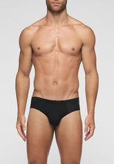 Slip Medio in Modal Elasticizzato Puro Modal - Nero - Nero | Cagi