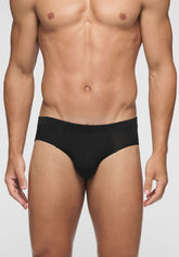 Slip Medio in Modal Elasticizzato Puro Modal - Nero - Nero | Cagi