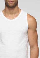 Canotta Spalla Larga in Cotone Natural Comfort Taglie Extra - Bianco - Bianco | Cagi