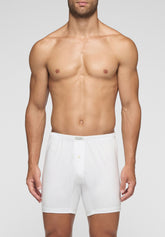 Boxer Calzoncino con Apertura in Cotone Taglie Extra - Bianco - Bianco | Cagi